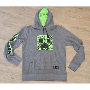 Point Zero x Minecraft Men's Grey Size L Graphic Print Hoodie 2023